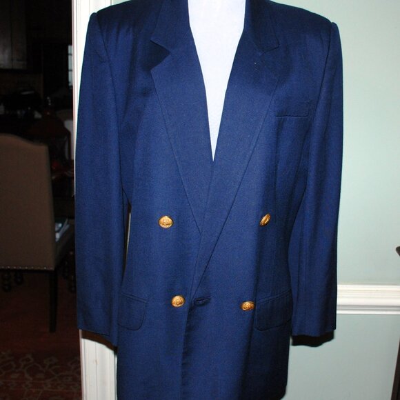 Talbots Size 12 Navy Blazer - Picture 1 of 5